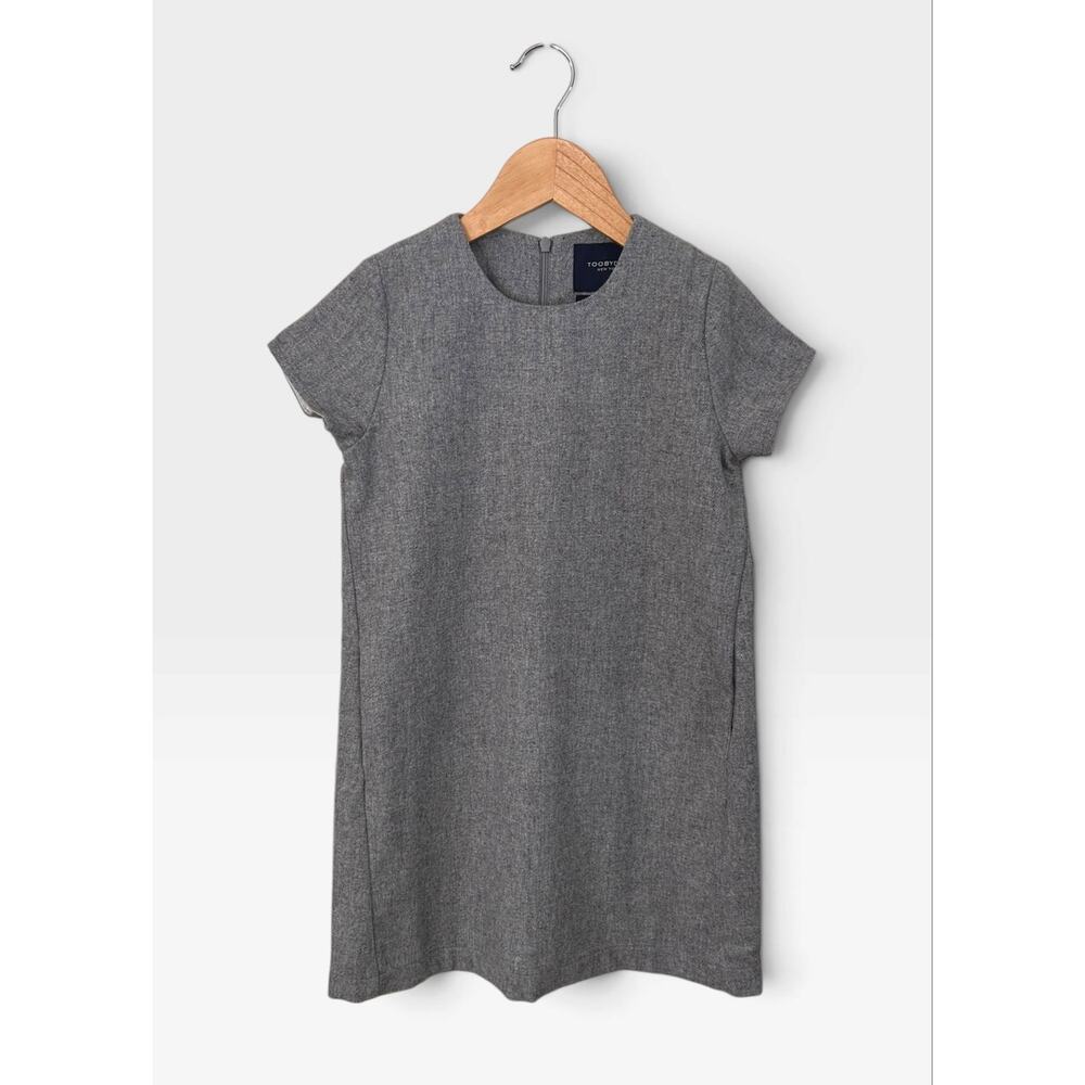 NWT Toobydoo Gray Wool Blend Shift Dress, Size 6